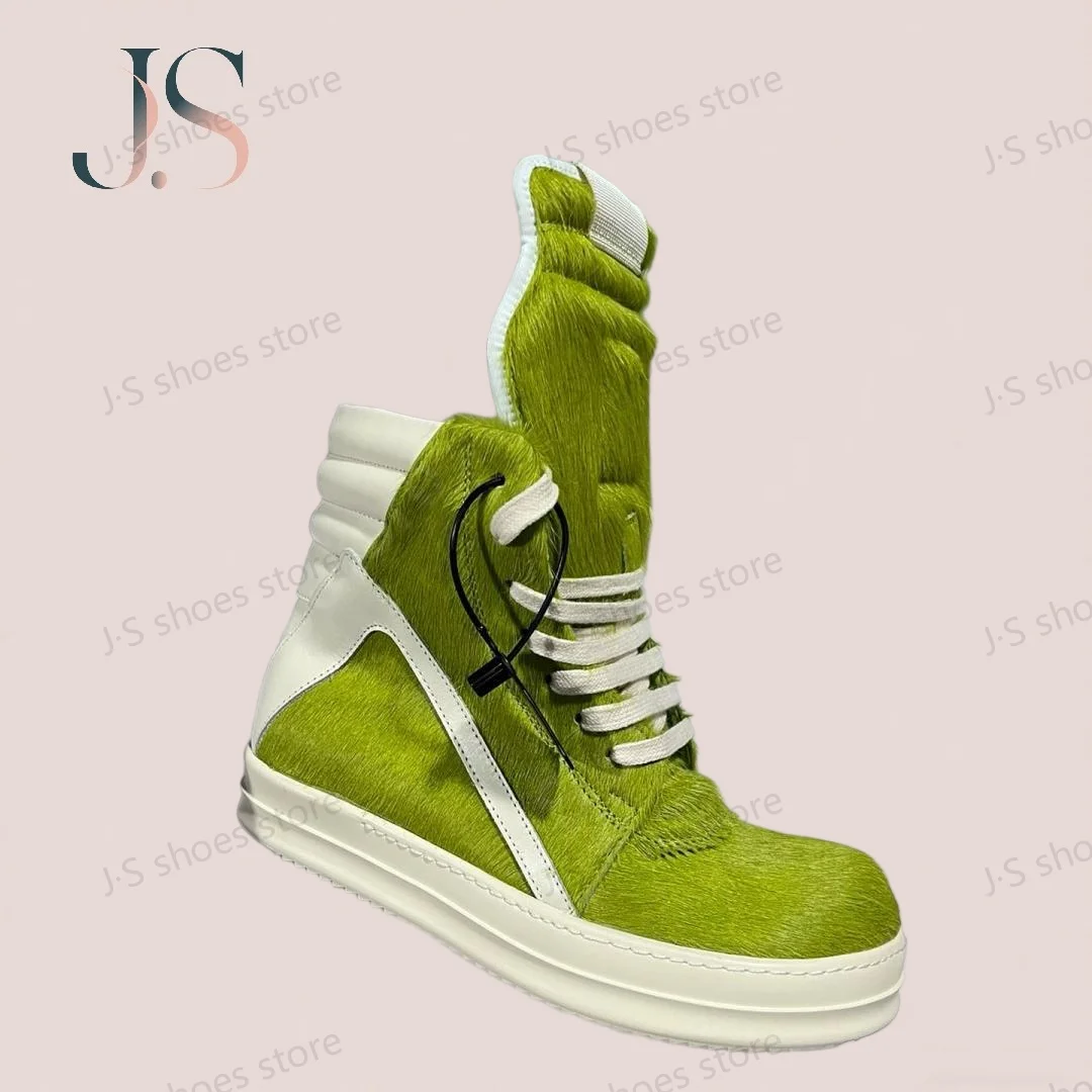 R-o Design Men Shoe Women Sneaker High Top Shoes Green Horse Hair Ankle Boots Grass Green Horsehair Zipper Outdoor Flat Boot
R-o Design Men Shoe Women Sneaker High Top Shoes Green Horse Hair Ankle Boots Grass Green Horsehair Zipper Outdoor Flat Boot