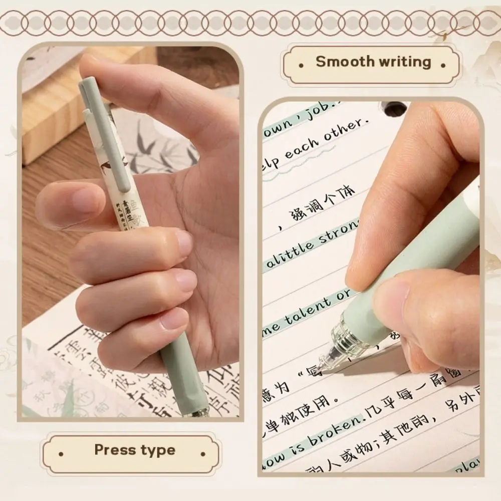 Гелевая ручка в китайском стиле 0,5 мм с черными чернилами, правильная ручка для удержания осанки, шариковая ручка, быстросохнущая нейтральная ручка для студентов
Гелевая ручка в китайском стиле 0,5 мм с черными чернилами, правильная ручка для удержания осанки, шариковая ручка, быстросохнущая нейтральная ручка для студентов