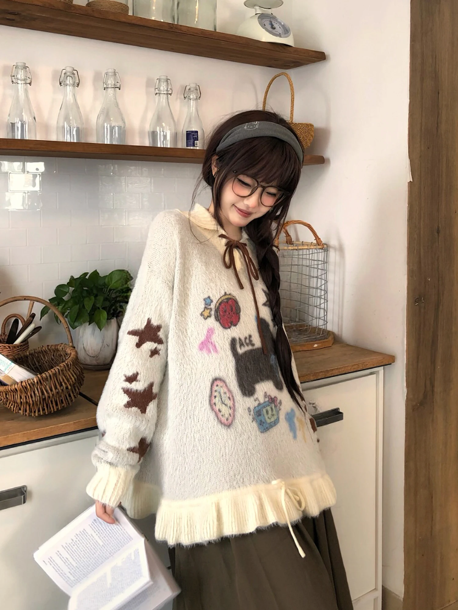 Женский вязаный свитер TUDOU в винтажном стиле, мягкий и уютный, свободного кроя, для осени и зимы, длинный, модный, для повседневной носки
Женский вязаный свитер TUDOU в винтажном стиле, мягкий и уютный, свободного кроя, для осени и зимы, длинный, модный, для повседневной носки