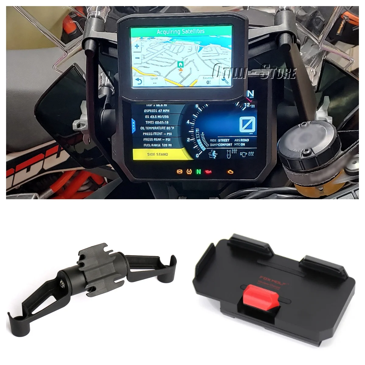 Motorcycle Wireless Charger Phone Holder Adjustable GPS Navigation Bracket Bracket For KTM 1290 Super Adventure T 2015 2016 2017
Motorcycle Wireless Charger Phone Holder Adjustable GPS Navigation Bracket Bracket For KTM 1290 Super Adventure T 2015 2016 2017