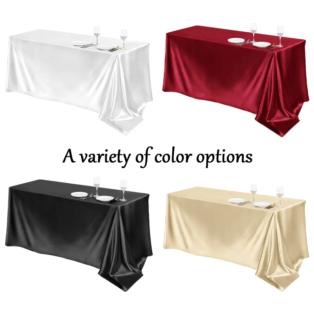 White Rectangle Tablecloth – Elegant Satin Table Cover for Dining Room, Holiday, Wedding, Party & Everyday Use
White Rectangle Tablecloth – Elegant Satin Table Cover for Dining Room, Holiday, Wedding, Party & Everyday Use