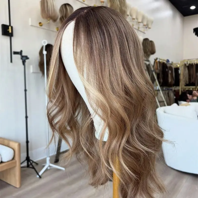 High Quality Wig 13x4 Ombrre Brown Blonde Balayage Lace Front Wig 16'' Preplucked Hairline with Baby Hair Heat Resistant Fiber
High Quality Wig 13x4 Ombrre Brown Blonde Balayage Lace Front Wig 16'' Preplucked Hairline with Baby Hair Heat Resistant Fiber