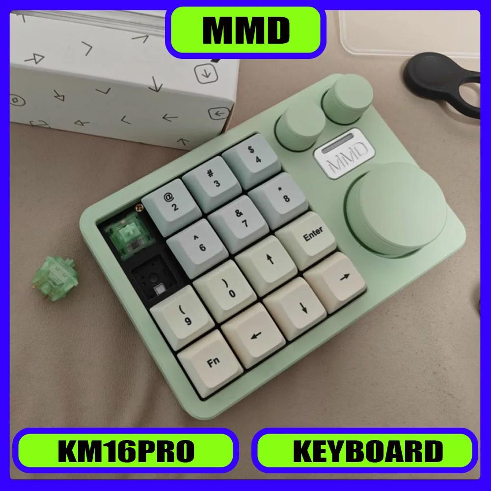 MMD KM16Pro Aluminum Alloy Mechanical Keyboard Three Mode New Support VIA Full Key Customization for PS PR C4D Editing Designer
MMD KM16Pro Aluminum Alloy Mechanical Keyboard Three Mode New Support VIA Full Key Customization for PS PR C4D Editing Designer