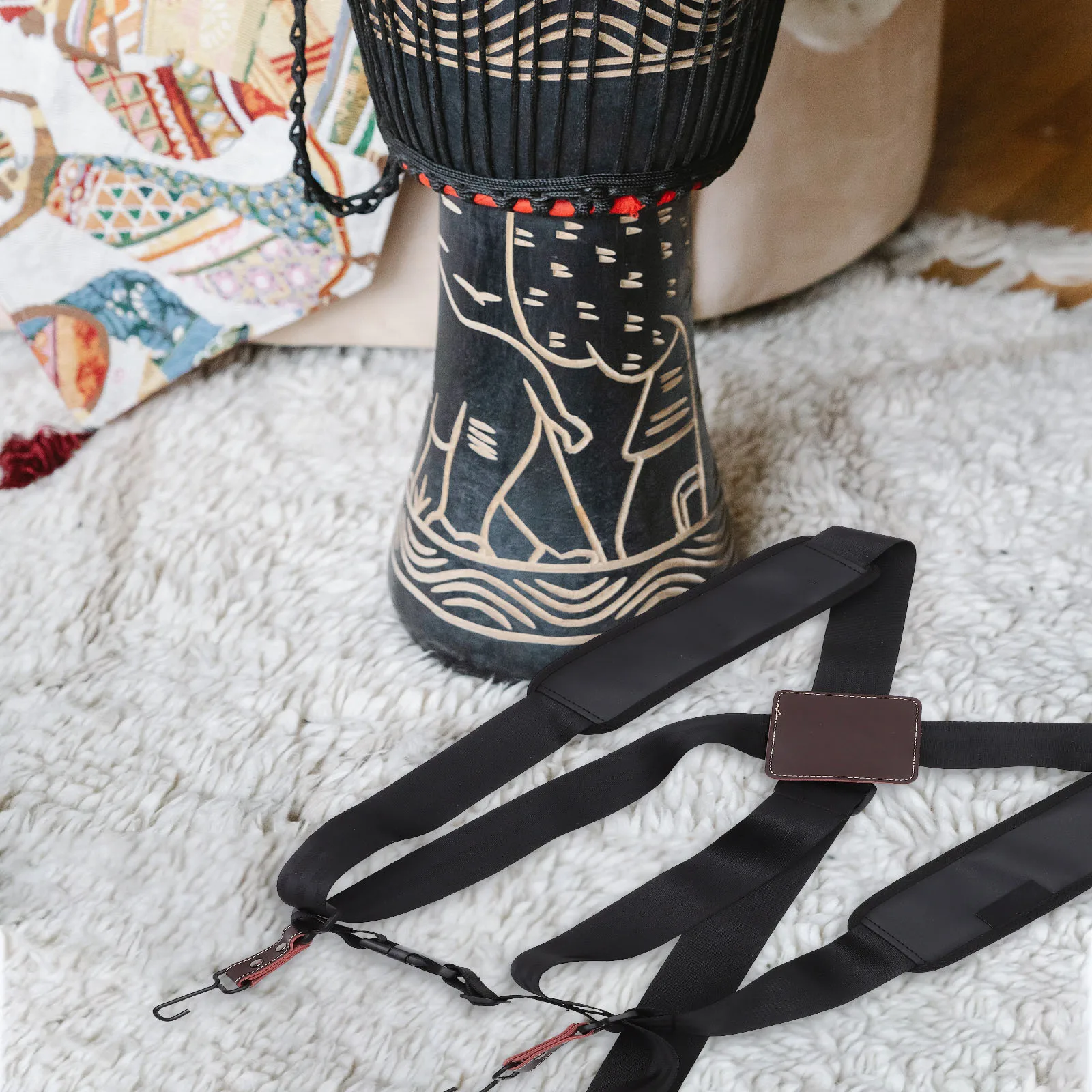 African Drum Strap Djembe Shoulder Belt Polyester Cowhide Metal Hook Long Lasting Durable Simple Design
African Drum Strap Djembe Shoulder Belt Polyester Cowhide Metal Hook Long Lasting Durable Simple Design