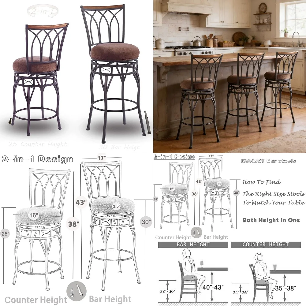 BONA Bar Stools Set of 4, Black Farmhouse Barstools with Semicircular Backrest, Mid Century Modern Counter Height Bar Stools fo
BONA Bar Stools Set of 4, Black Farmhouse Barstools with Semicircular Backrest, Mid Century Modern Counter Height Bar Stools fo