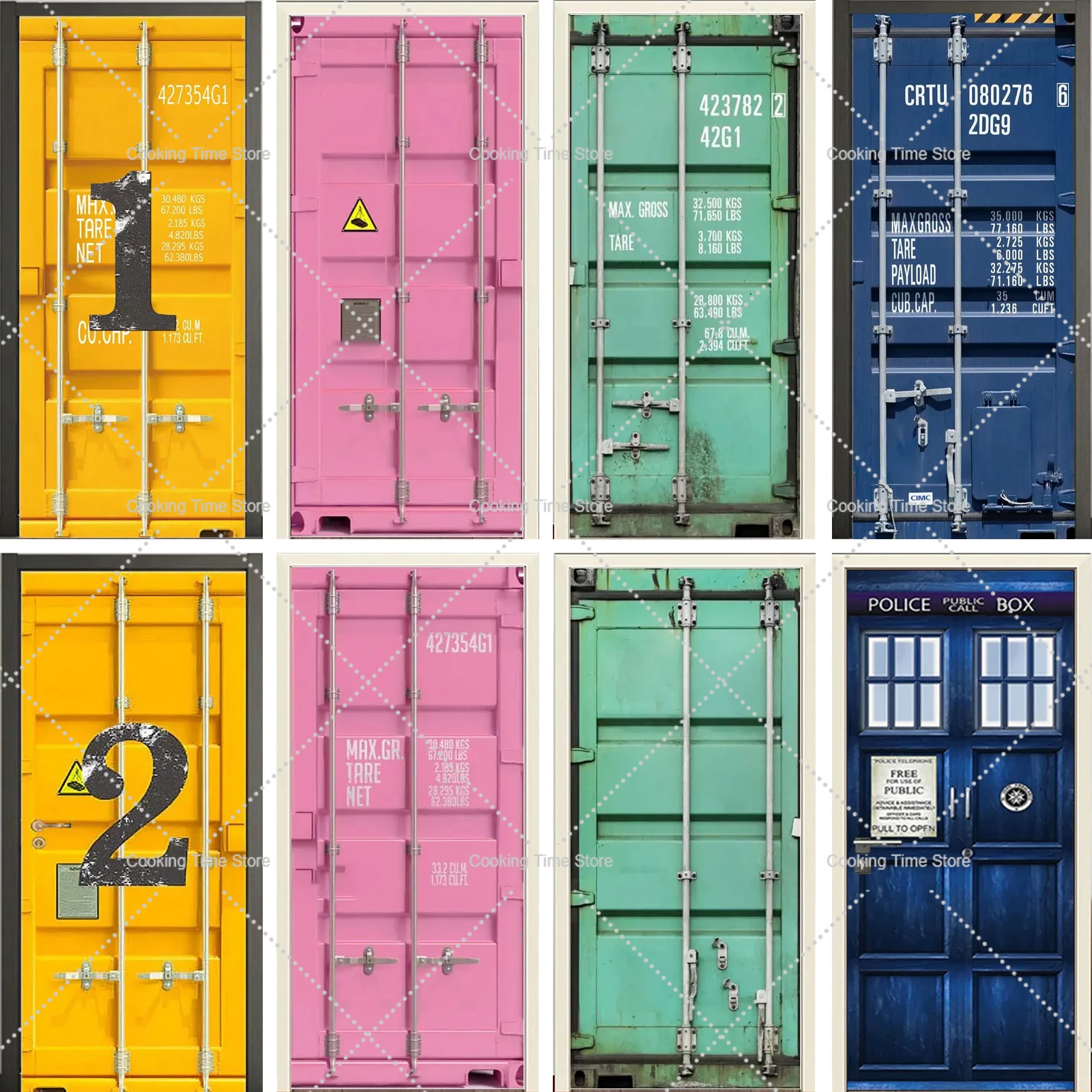 High Simulation Container Theme Door Stickers 3D Self-Adhesive PVC Sticker Industrial Style Door Decals Wallpaper for Home Decor
High Simulation Container Theme Door Stickers 3D Self-Adhesive PVC Sticker Industrial Style Door Decals Wallpaper for Home Decor