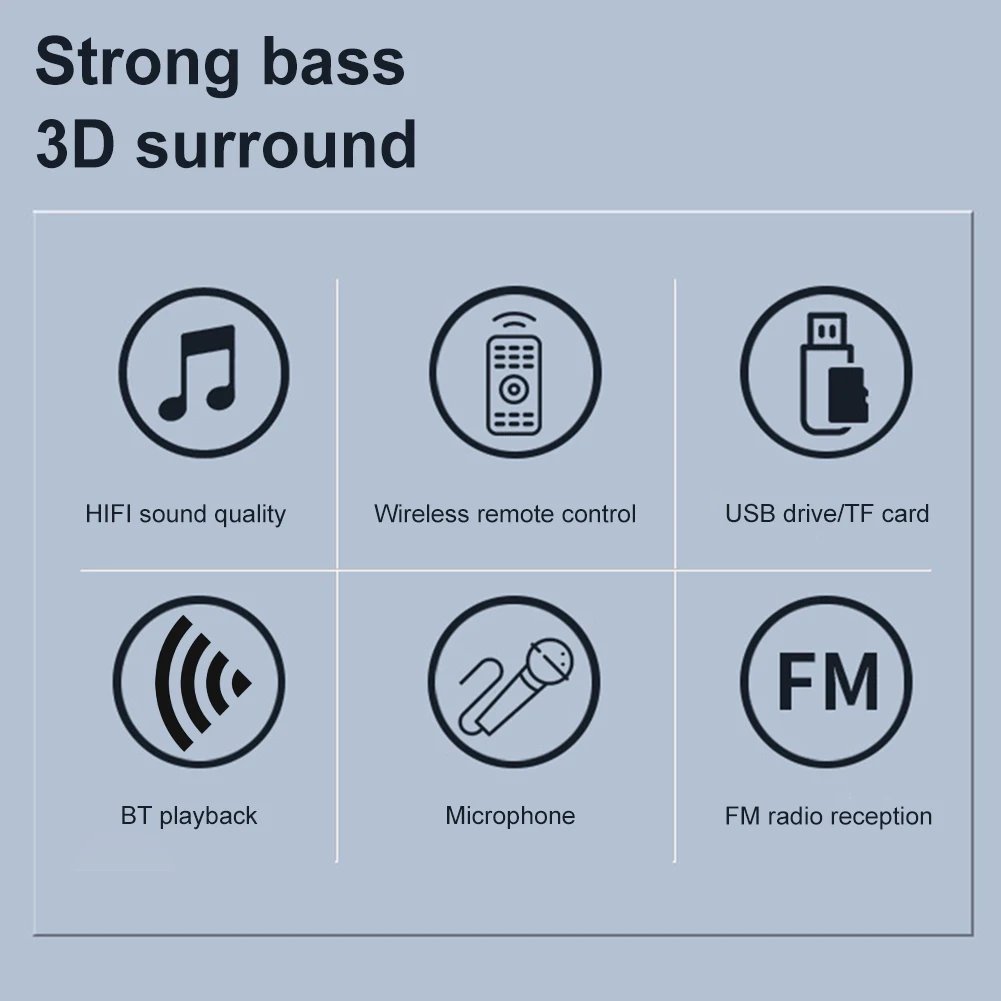 Bluetooth-Compatible Speaker Stereo Loud Speaker Colorful Lights Double Subwoofer Outdoor Speaker for Outdoor Home Party Travel
Bluetooth-Compatible Speaker Stereo Loud Speaker Colorful Lights Double Subwoofer Outdoor Speaker for Outdoor Home Party Travel