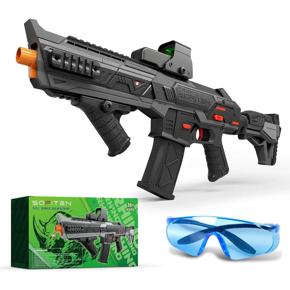 Electric Gel Ball Blaster Automatic Toy Gun with 170+ Foot Range for Ages 14+, Suitable for Outdoor Shooting Games
Electric Gel Ball Blaster Automatic Toy Gun with 170+ Foot Range for Ages 14+, Suitable for Outdoor Shooting Games