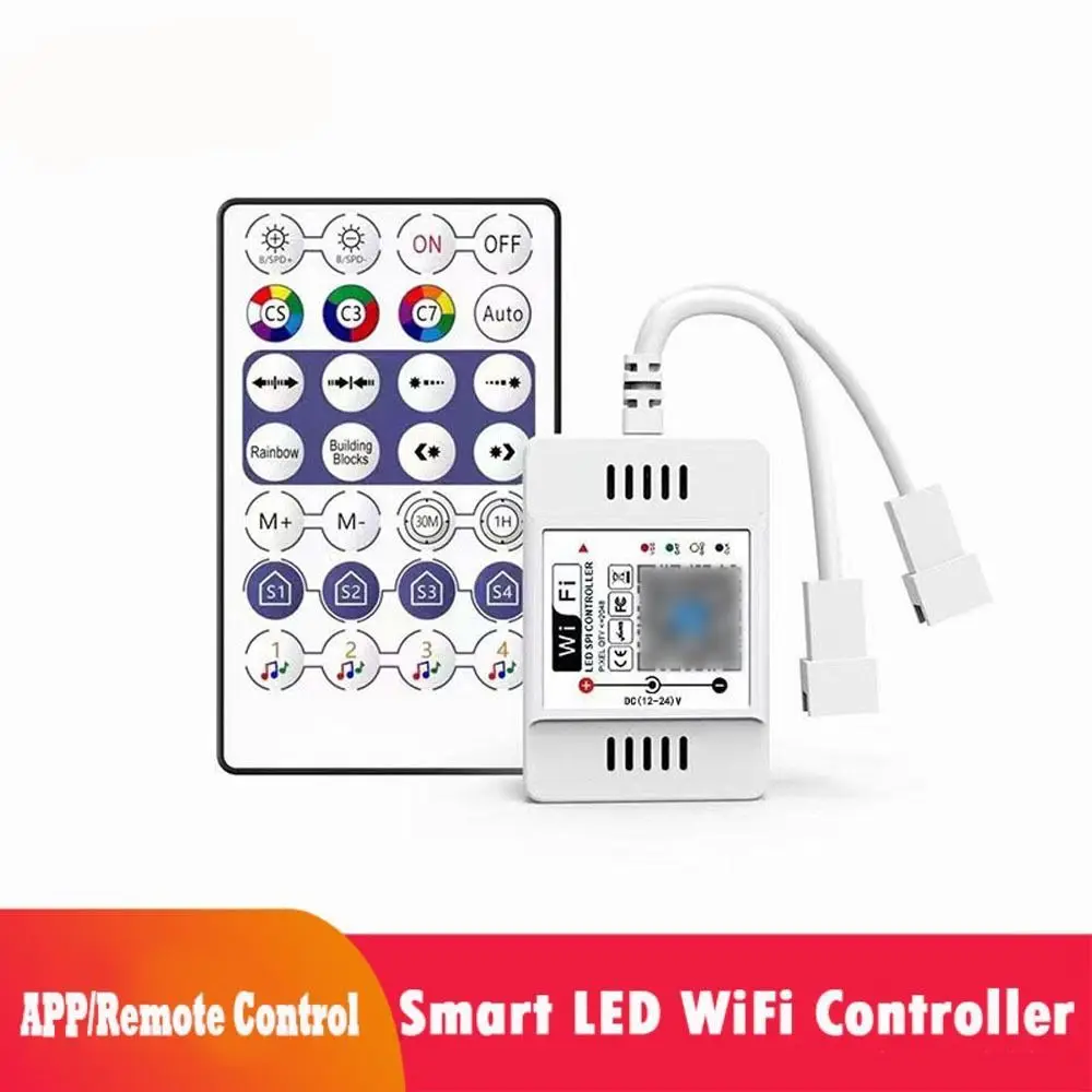 DC5-24V LED WiFi Controller 144W 2048 Pixels RGB Dimmer with 28Key Voice Music Remote Control Smart APP/Remote Control
DC5-24V LED WiFi Controller 144W 2048 Pixels RGB Dimmer with 28Key Voice Music Remote Control Smart APP/Remote Control