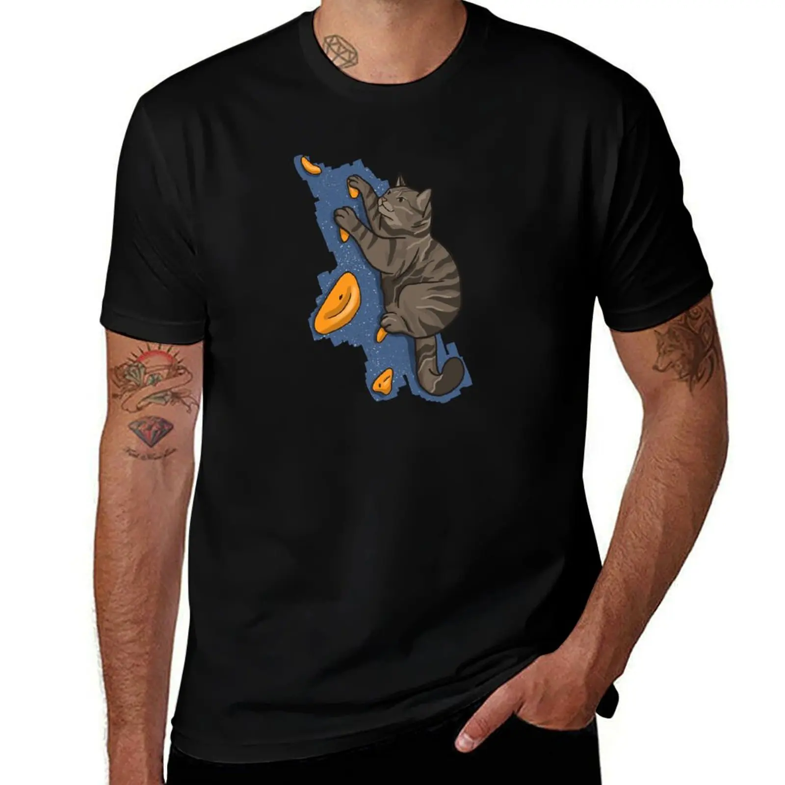 Bouldering cat on wall T-Shirt valentines clothes anime t shirts funny shirt cotton mens t shirts
Bouldering cat on wall T-Shirt valentines clothes anime t shirts funny shirt cotton mens t shirts