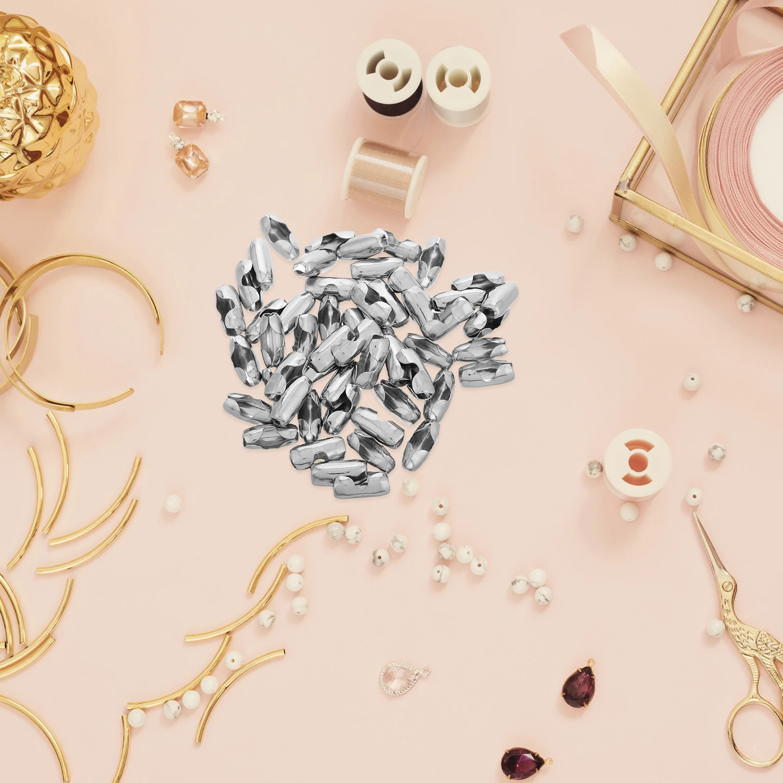 50Pcs Stainless Steel Ball Chain Connector Clasps for Jewelry Making DIY Craft Beaded Chain Connectors Replacement Cord
50Pcs Stainless Steel Ball Chain Connector Clasps for Jewelry Making DIY Craft Beaded Chain Connectors Replacement Cord