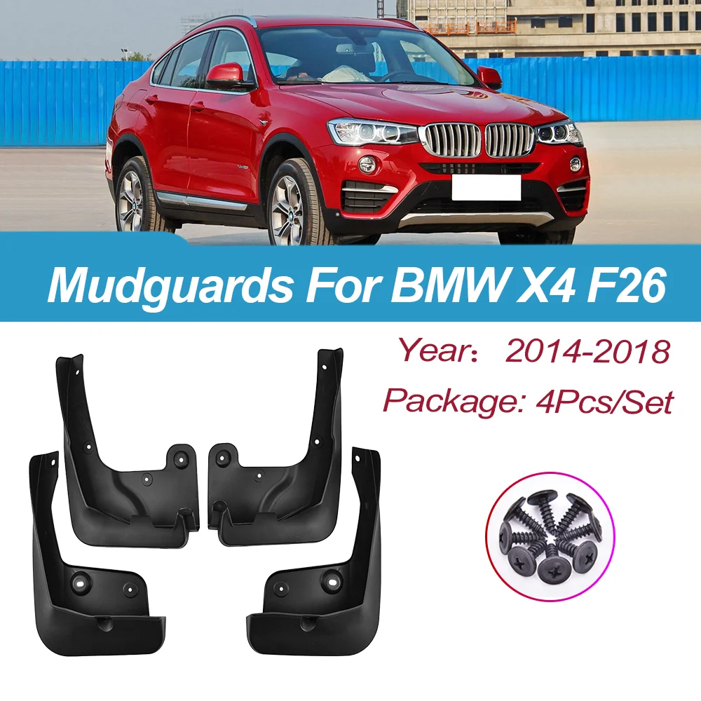 4x for BMW X4 F26 2014 2015 2016 2017 2018 Mudguards Flare Mud Flaps Guard Anti-splash Front Rear Wheels Fenders Car Accessories
4x for BMW X4 F26 2014 2015 2016 2017 2018 Mudguards Flare Mud Flaps Guard Anti-splash Front Rear Wheels Fenders Car Accessories