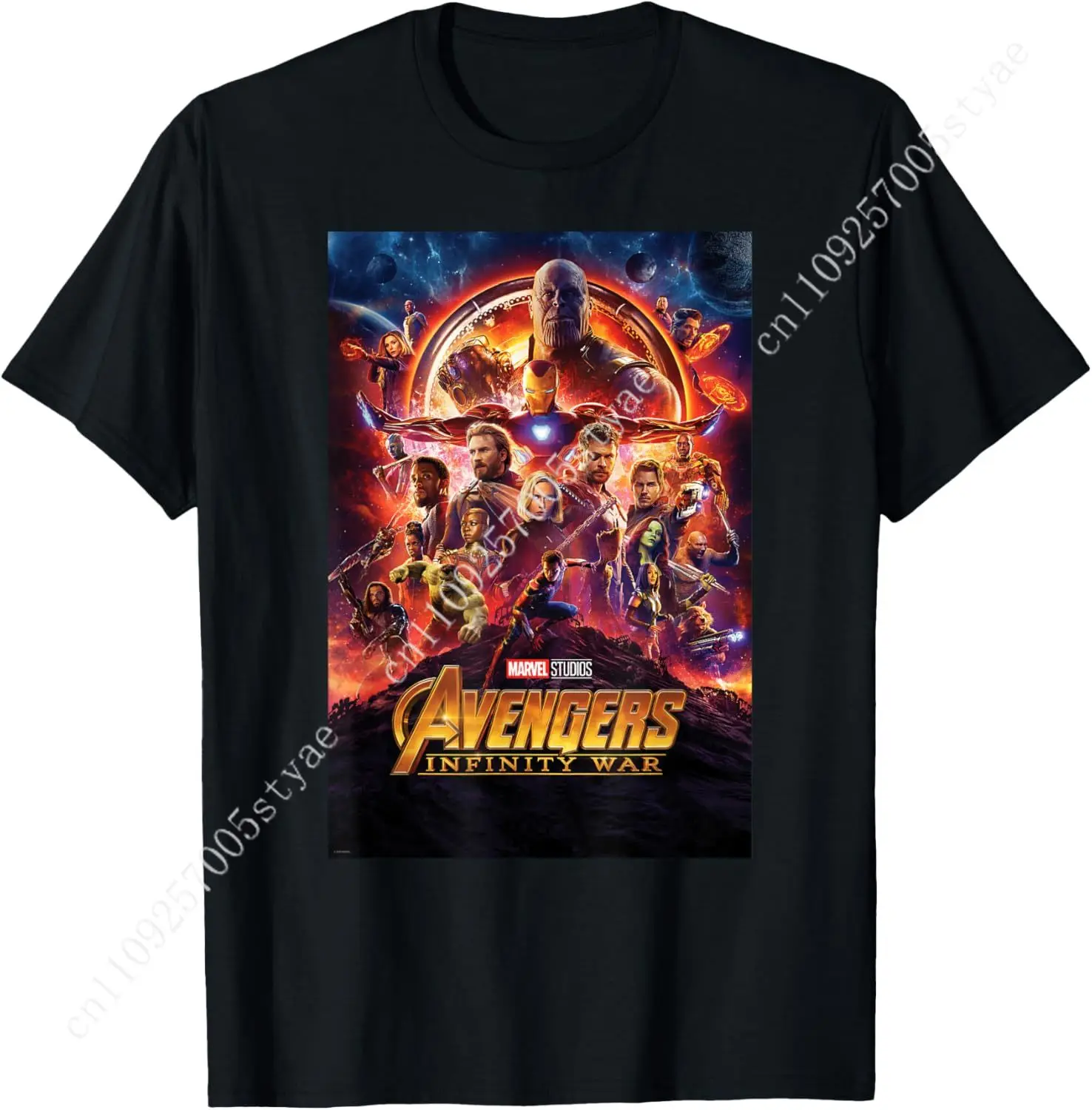 Marvel Avengers Infinity War Poster Graphic T-Shirt T-Shirt CosPlay
Marvel Avengers Infinity War Poster Graphic T-Shirt T-Shirt CosPlay