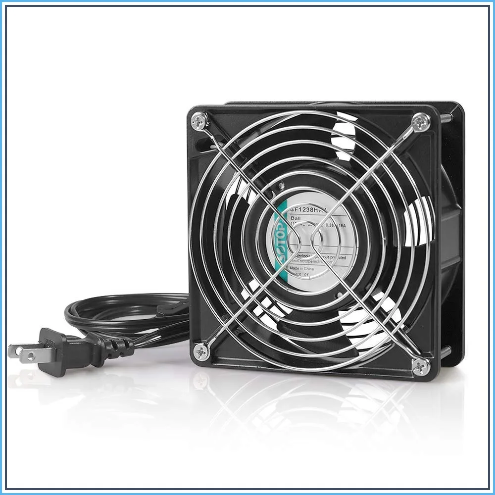 IP55 Waterproof Metal Blades Axial Fan, 115V AC 120mm x 38mm High Speed, for DIY Cooling Ventilation Exhaust
IP55 Waterproof Metal Blades Axial Fan, 115V AC 120mm x 38mm High Speed, for DIY Cooling Ventilation Exhaust