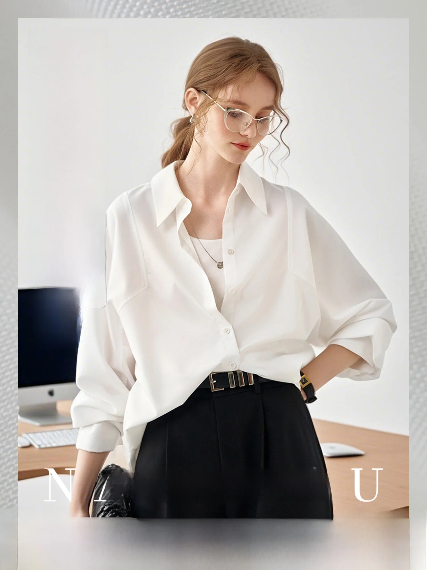 Deconstructed Modal Loose Sleeveless Shirt Commute White Women's Top Button Style Polyester Fiber Long Sleeve Regular Length
Deconstructed Modal Loose Sleeveless Shirt Commute White Women's Top Button Style Polyester Fiber Long Sleeve Regular Length