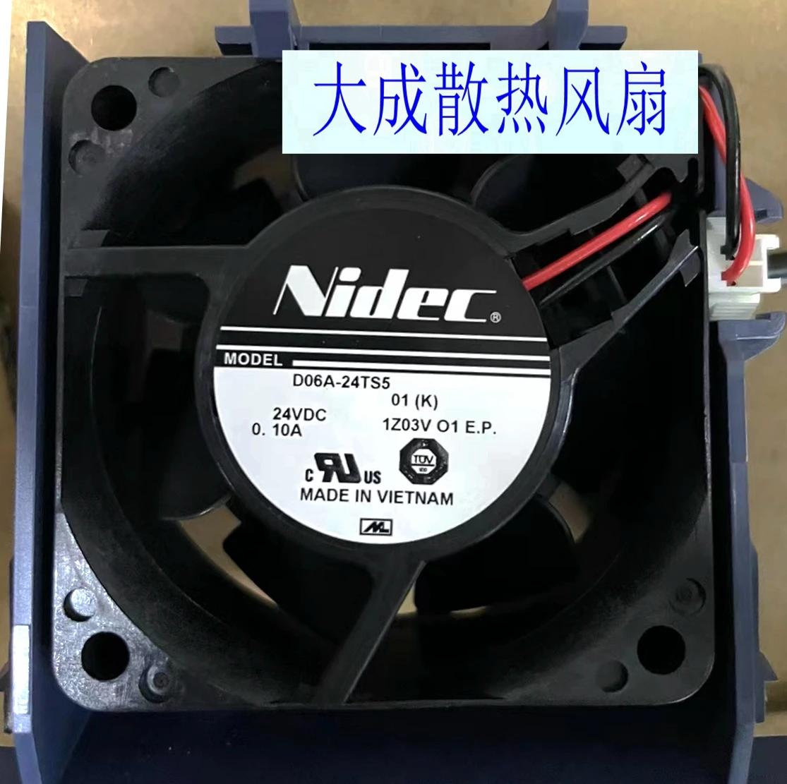 Nidec D06A-24TS5 DC 24V 0.10A 60x60x25mm 2-Wire Cooling Fan
Nidec D06A-24TS5 DC 24V 0.10A 60x60x25mm 2-Wire Cooling Fan