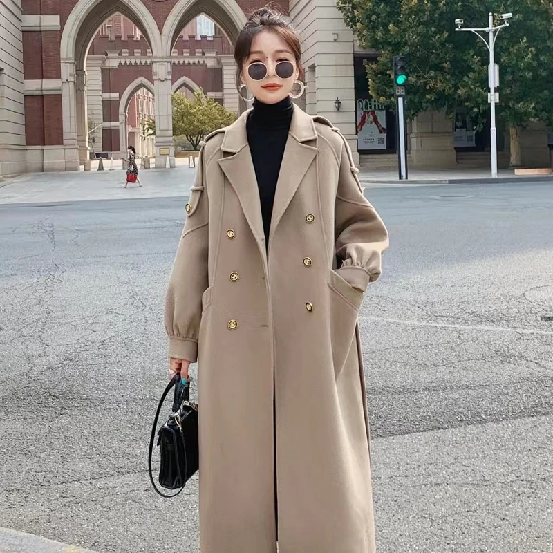2022 Autumn And Winter High-end Atmosphere Drooping British Style Women's New Korean Version Loose Mid-length Thick Woolen Coat
2022 Autumn And Winter High-end Atmosphere Drooping British Style Women's New Korean Version Loose Mid-length Thick Woolen Coat