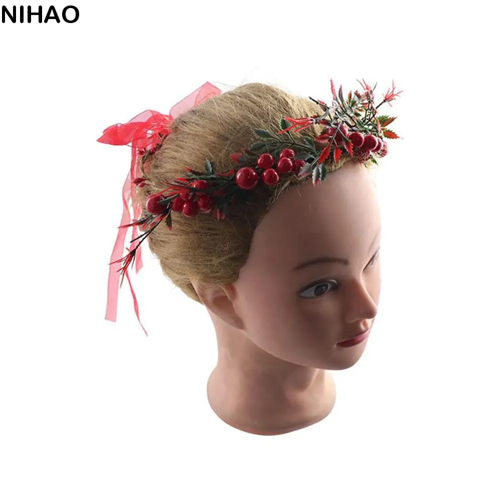 Wedding Party Hairband Christmas Headband Cloth Red Berry Garland Wreath Decoration Women Headwear Crown Flower Headband
Wedding Party Hairband Christmas Headband Cloth Red Berry Garland Wreath Decoration Women Headwear Crown Flower Headband