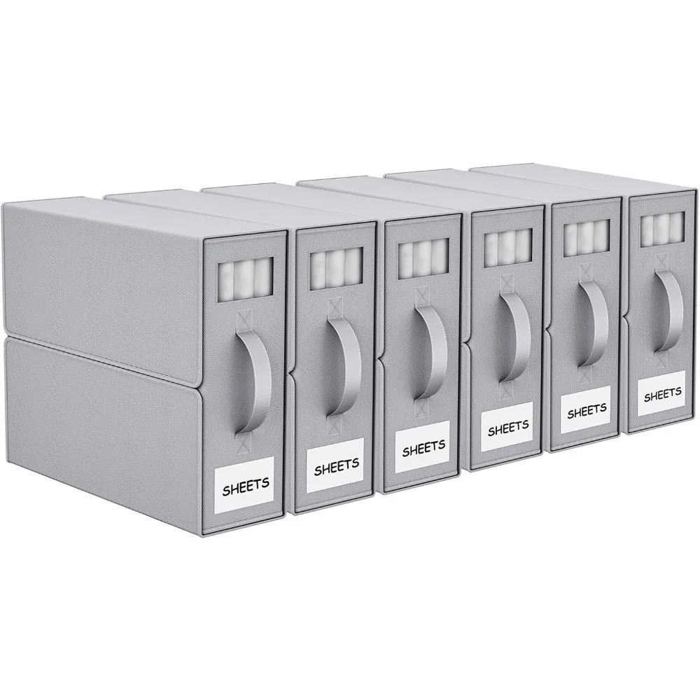 Foldable Bedding Organizer, Storage Container Boxes for Blankets, Clothes (6 pack(Queen or King), Grey) Foldable Storage Bags
Foldable Bedding Organizer, Storage Container Boxes for Blankets, Clothes (6 pack(Queen or King), Grey) Foldable Storage Bags
