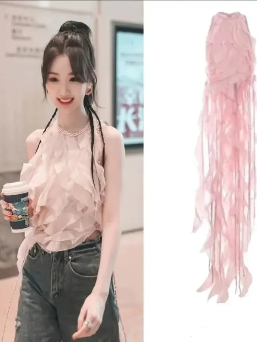 Sweet Pink Lace Trim Svel Chiffon irt Women's Top Summer Faion Commute Sle Slim Fit ort Length Color
Sweet Pink Lace Trim Svel Chiffon irt Women's Top Summer Faion Commute Sle Slim Fit ort Length Color