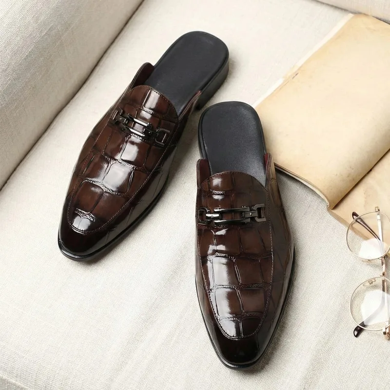 Size48 Man's Shoes High Quality Handmade Half-drag Shoes for Men Crocodile Pattern Bag Head Casual Man's Sandals Tenis Masculino
Size48 Man's Shoes High Quality Handmade Half-drag Shoes for Men Crocodile Pattern Bag Head Casual Man's Sandals Tenis Masculino