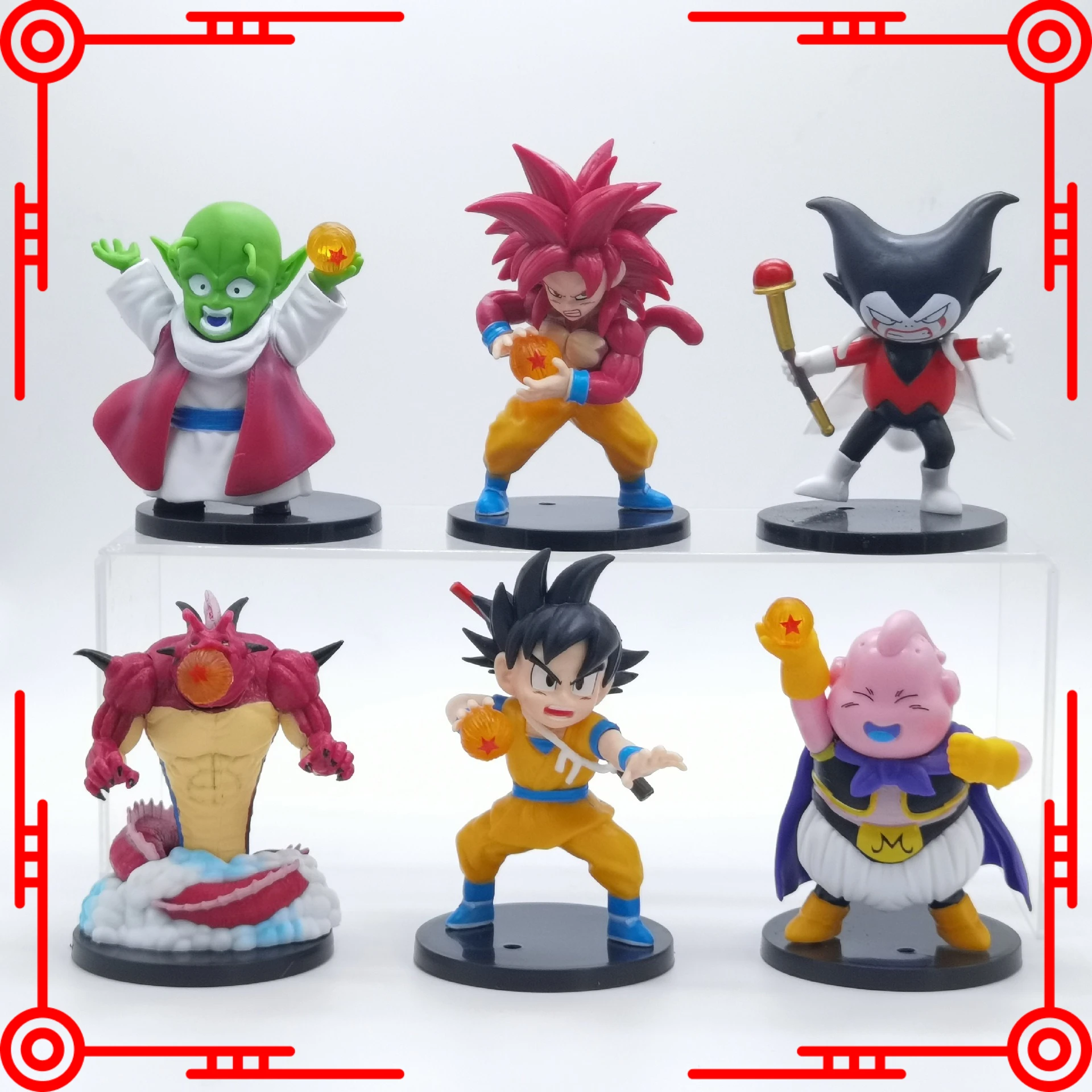 Q-версия Bandai Dragon Ball: Набор фигурок персонажей, таких как Сон Гоку, Вегета, Броли, Буу и Супер Блю Форм.
Q-версия Bandai Dragon Ball: Набор фигурок персонажей, таких как Сон Гоку, Вегета, Броли, Буу и Супер Блю Форм.