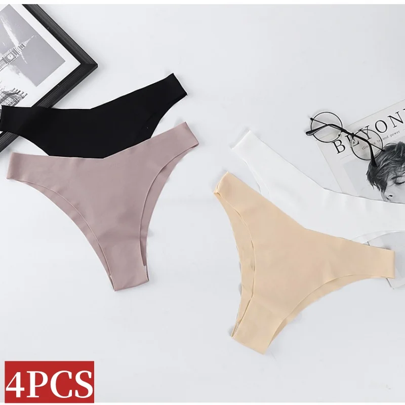Комплект из 4 шт. бесшовных трусиков из ледяного шелка с низкой посадкой, женские трусы-стринги V-образной формы, быстросохнущие спортивные трусы, размеры S-L
Комплект из 4 шт. бесшовных трусиков из ледяного шелка с низкой посадкой, женские трусы-стринги V-образной формы, быстросохнущие спортивные трусы, размеры S-L