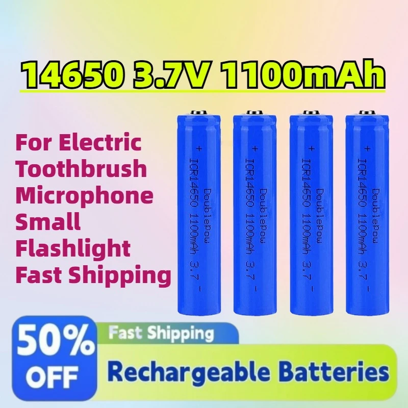 New In Stock 14650 3.7V 1100mAh Rechargeable Lithium Battery for Electric Toothbrush Microphone Small Flashlight Fast Shipping
New In Stock 14650 3.7V 1100mAh Rechargeable Lithium Battery for Electric Toothbrush Microphone Small Flashlight Fast Shipping