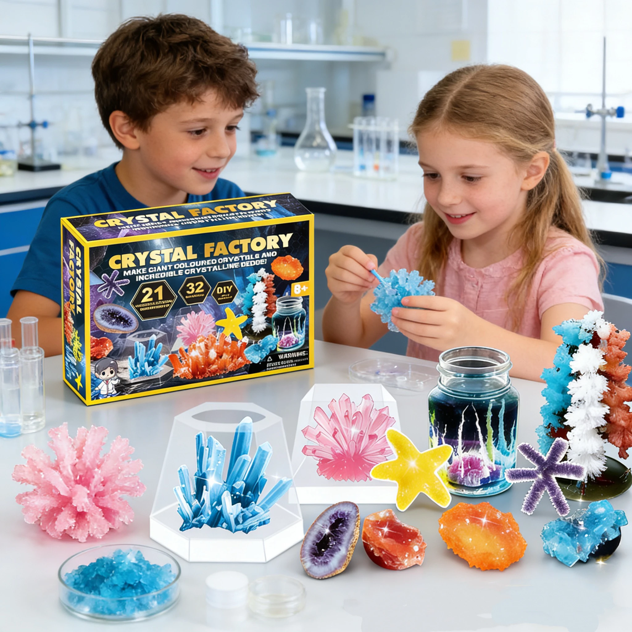 21-in-1 Crystal Cultivation Kit | STEM Educational Toys | Interactive Puzzle Games & Kids Gifts
21-in-1 Crystal Cultivation Kit | STEM Educational Toys | Interactive Puzzle Games & Kids Gifts