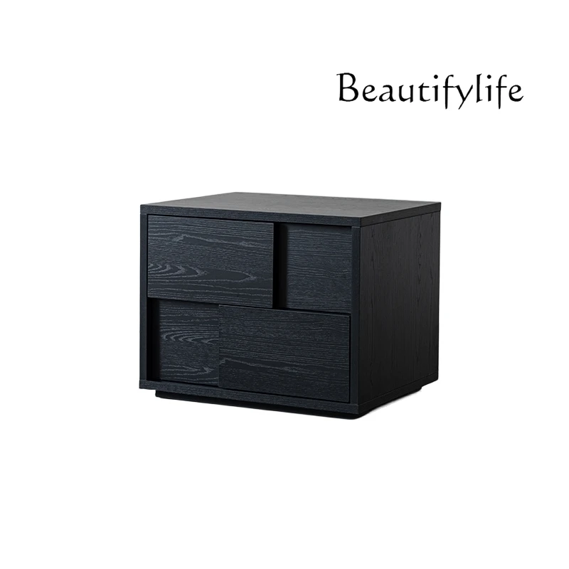 Italian Minimalist Designer Bedside Table Black Oak Bedroom Locker Modern Creative Storage Cabinet
Italian Minimalist Designer Bedside Table Black Oak Bedroom Locker Modern Creative Storage Cabinet