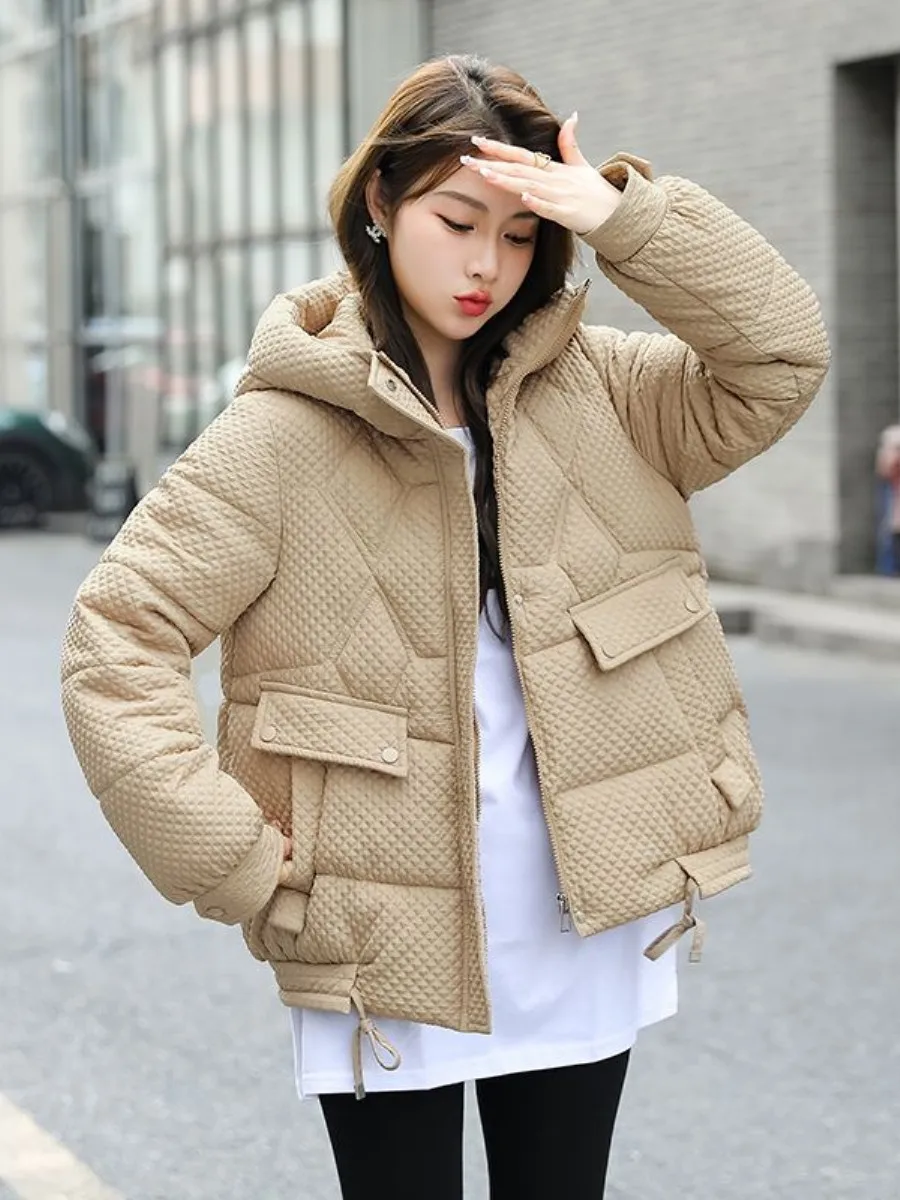 Korean Style Women's Cotton Jacket Winter Coat with Hood Short Fashion Bread Loose Warm Outerwear Trendy Female Clothing
Korean Style Women's Cotton Jacket Winter Coat with Hood Short Fashion Bread Loose Warm Outerwear Trendy Female Clothing