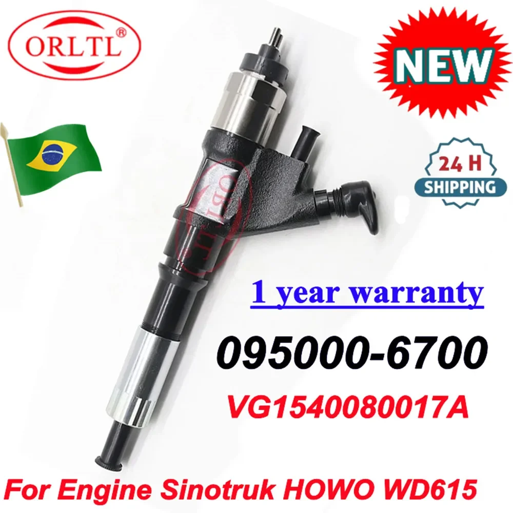 095000-6700 New Diesel Common Rail Fuel Injector 0950006701 R61540080017A Nozzle For SINOTRUK HOWO a7 Engine WD615 095000 6700
095000-6700 New Diesel Common Rail Fuel Injector 0950006701 R61540080017A Nozzle For SINOTRUK HOWO a7 Engine WD615 095000 6700