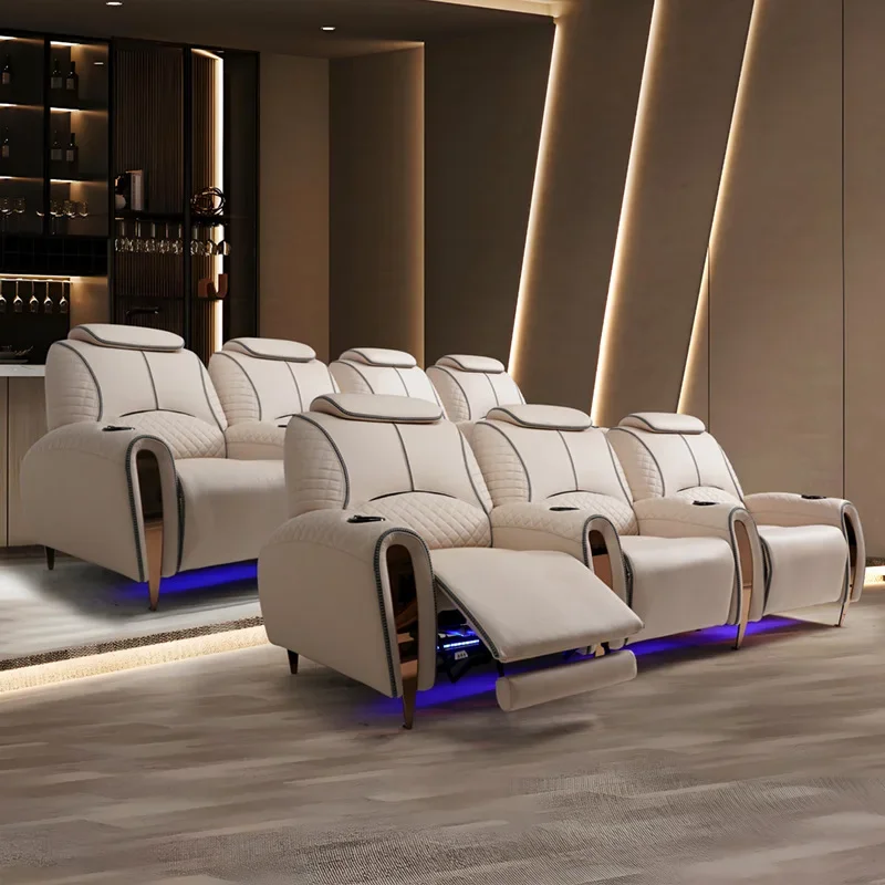 Villa Deluxe Home Cinema Sofa Private AV Room Single Double Video Hall Seat
Villa Deluxe Home Cinema Sofa Private AV Room Single Double Video Hall Seat