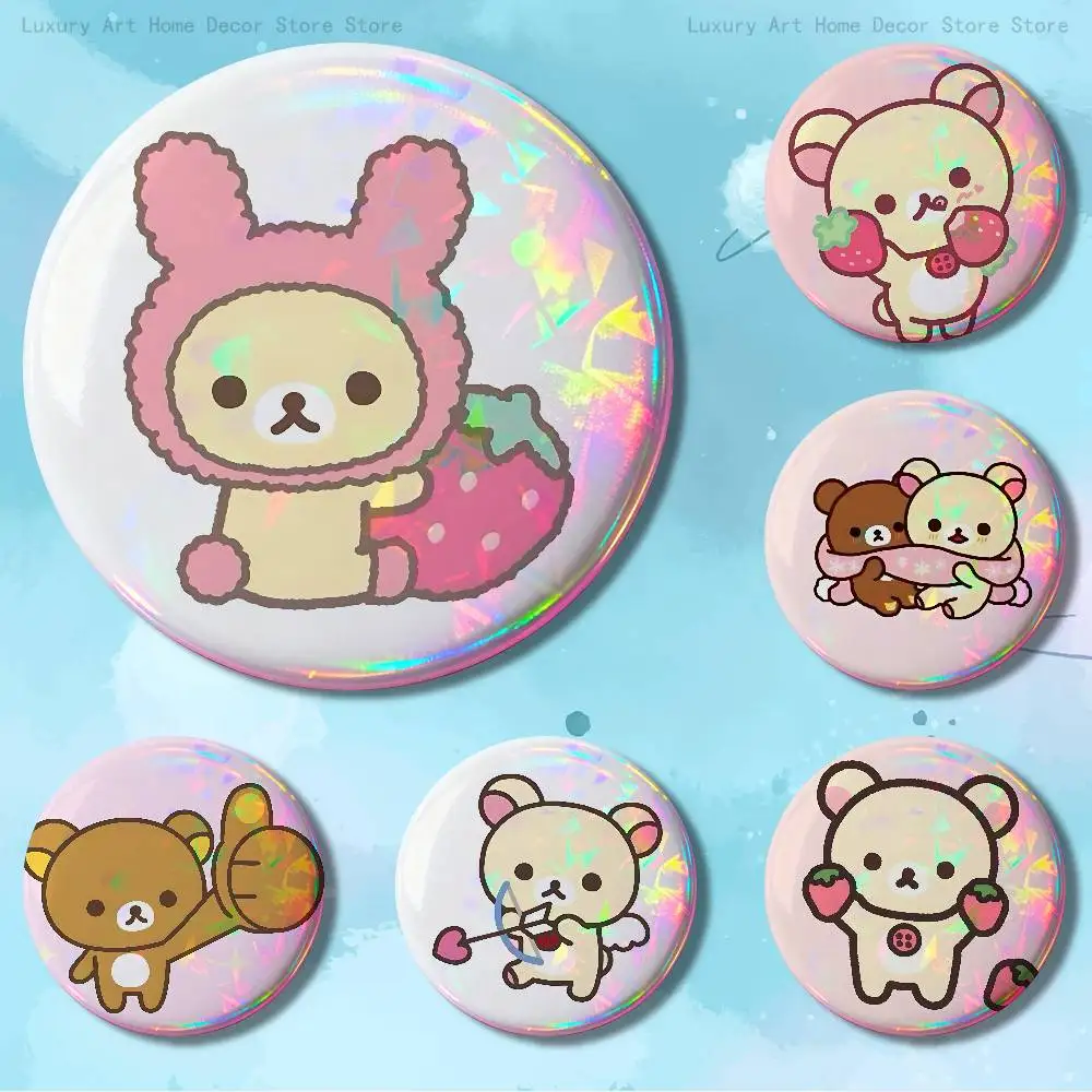 Cute R-Rilakkuma Cartoon Enamel Pin Tinplate Round Brooch Cosplay Nijigen Otaku Culture Badges 58mm 44mm 32mm 75mm 25mm
Cute R-Rilakkuma Cartoon Enamel Pin Tinplate Round Brooch Cosplay Nijigen Otaku Culture Badges 58mm 44mm 32mm 75mm 25mm