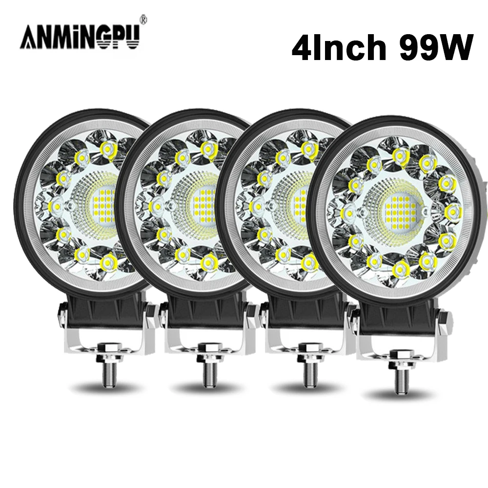 ANMINGPU 4inch 99W LED Bar Offroad 4X4 Spotlight 12V 24V Work Light Bar For Truck SUV Boat ATV Jeep Tractor Barra LED Headlights
ANMINGPU 4inch 99W LED Bar Offroad 4X4 Spotlight 12V 24V Work Light Bar For Truck SUV Boat ATV Jeep Tractor Barra LED Headlights