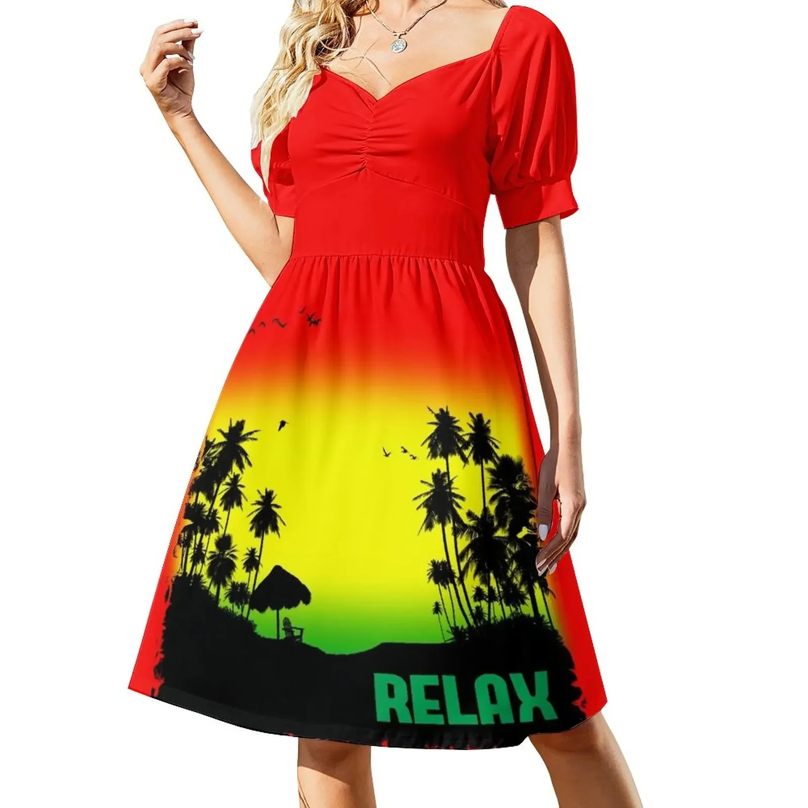 Rasta Relax Short-Sleeved Dress dress party evening elegant luxury celebrity Summer women's clothing summer dresses ladies 2025
Rasta Relax Short-Sleeved Dress dress party evening elegant luxury celebrity Summer women's clothing summer dresses ladies 2025