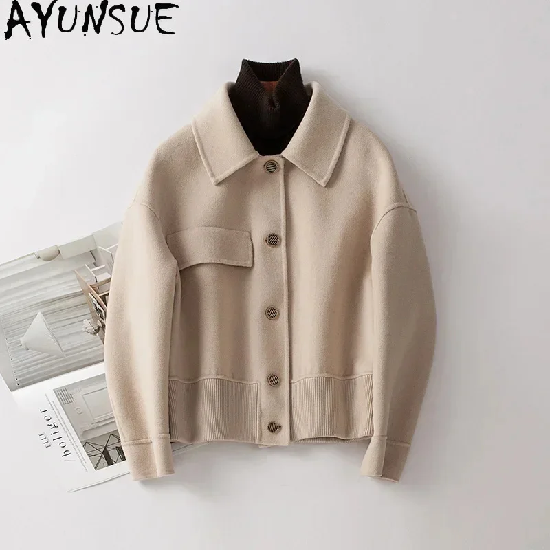 Short AYUNSUE 100% Wool Jacket for Women 2024 New Autumn Winter Single-breasted Coat Korean Fahsion Wear Jaqueta Feminina
Short AYUNSUE 100% Wool Jacket for Women 2024 New Autumn Winter Single-breasted Coat Korean Fahsion Wear Jaqueta Feminina