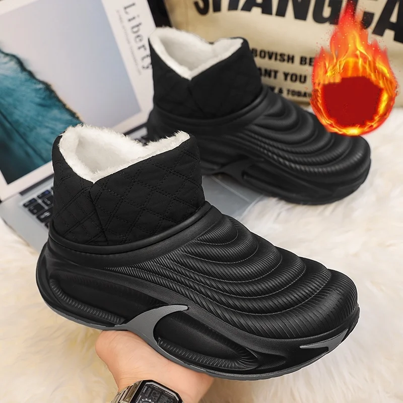 Snow Boots for Men in Autumn and Winter, Fleece-Lined and Thickened, Warm Cotton Shoes, Outdoor Short Boots
Snow Boots for Men in Autumn and Winter, Fleece-Lined and Thickened, Warm Cotton Shoes, Outdoor Short Boots