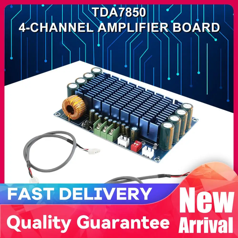 XH-M180 TDA7850 High Power Audio Amplifier Board Module DC 12V 2/4 Channel Switchable Audio Amplifier PCB Board 4*50W for Car
XH-M180 TDA7850 High Power Audio Amplifier Board Module DC 12V 2/4 Channel Switchable Audio Amplifier PCB Board 4*50W for Car