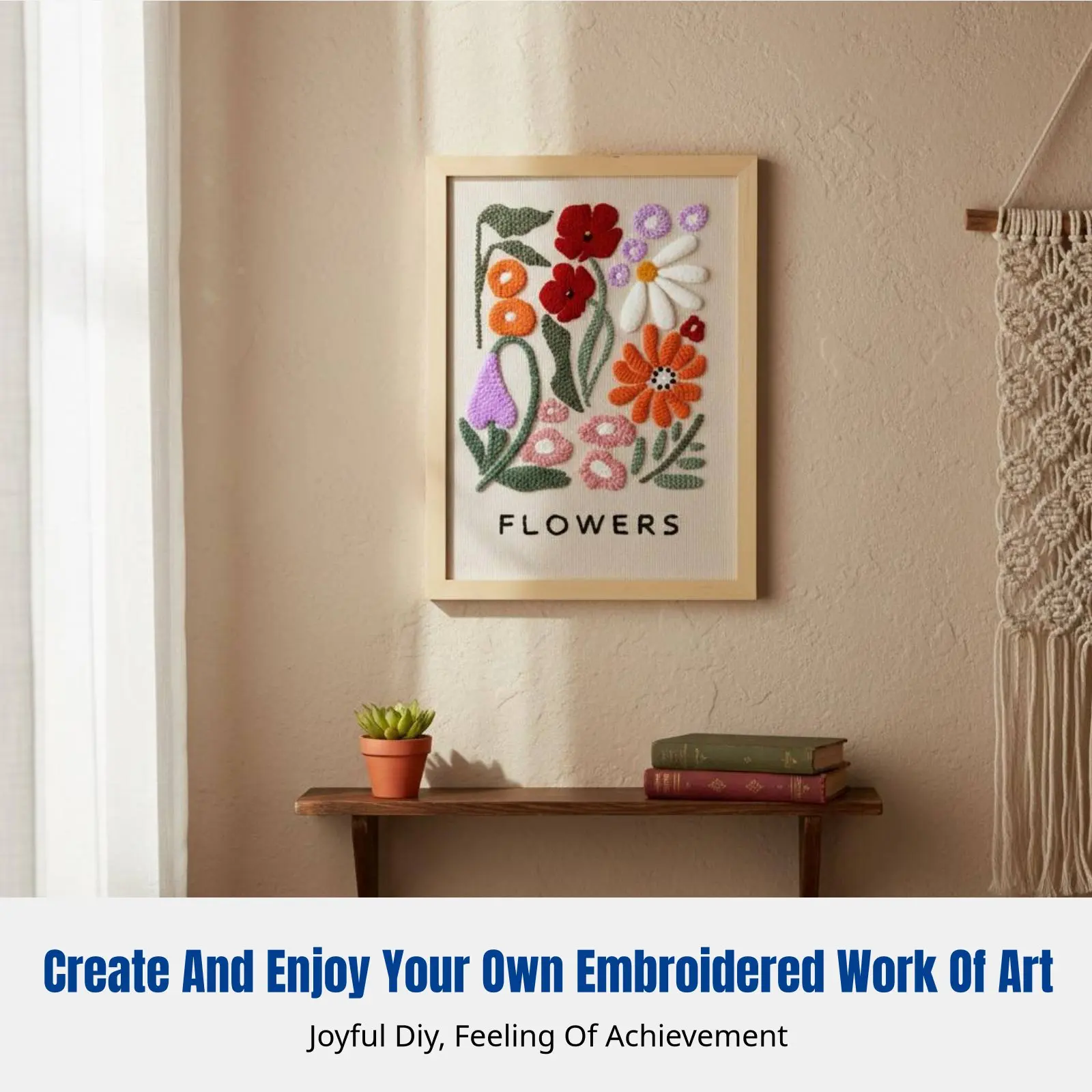 DIY Needlework Embroidery Kit, 3D Flower Design, Milk Cotton Yarn, Handmade Wall Hanging, Beginner Friendly
DIY Needlework Embroidery Kit, 3D Flower Design, Milk Cotton Yarn, Handmade Wall Hanging, Beginner Friendly