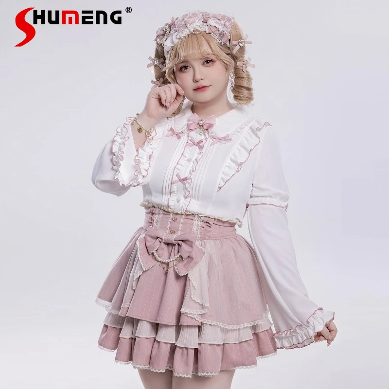 Japanese Lolita Style Sweet Girly Detachable Puff Sleeves Short-sleeved Shirt Women's Single-breasted Top Two-way Wear Blouse
Japanese Lolita Style Sweet Girly Detachable Puff Sleeves Short-sleeved Shirt Women's Single-breasted Top Two-way Wear Blouse