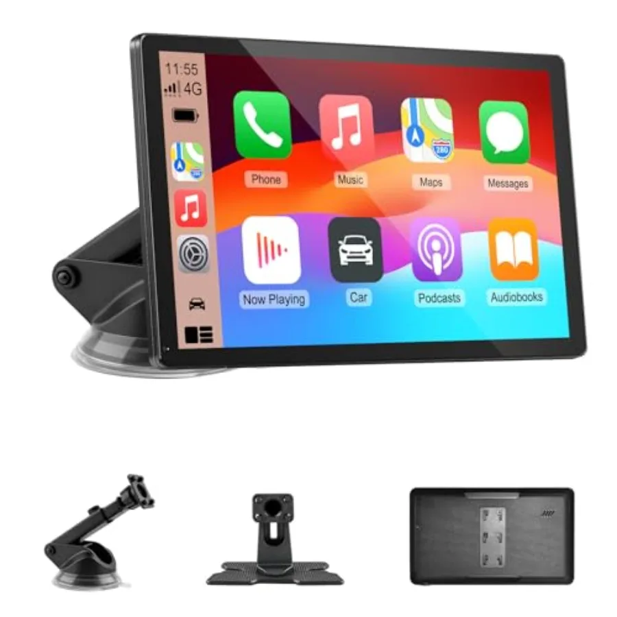 CarPlay Screen for Car, 9'' Wireless CarPlay Android Auto - Smart Portable Touchscreen with Bluetooth/FM, Mirror Link, Voice Co
CarPlay Screen for Car, 9'' Wireless CarPlay Android Auto - Smart Portable Touchscreen with Bluetooth/FM, Mirror Link, Voice Co
