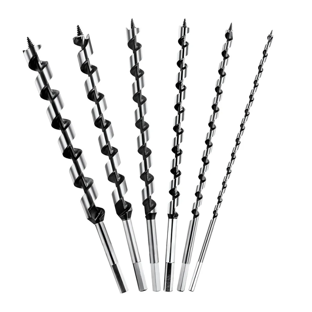 6 Piece 12 Inch Auger Drill Bits with Hex Shank for Deep Hole Drilling in For Wood MDF and PlyFor Wood Materials
6 Piece 12 Inch Auger Drill Bits with Hex Shank for Deep Hole Drilling in For Wood MDF and PlyFor Wood Materials