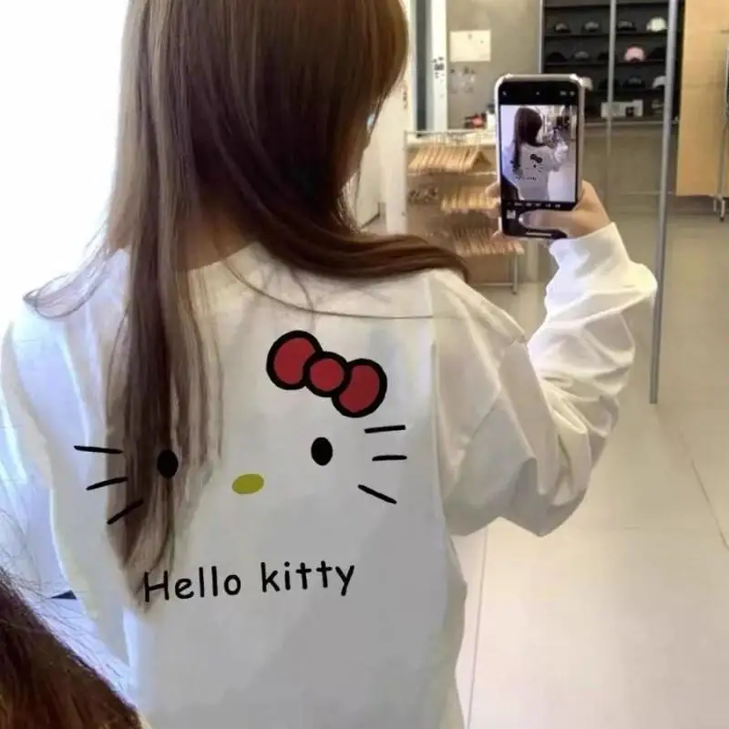 Sanrio Hello Kitty Long Sleeve T-Shirt Tee Soft Cartoon Kawaii Unisex College Early Autumn Boyfriend Loose Fit Basic Pullover
Sanrio Hello Kitty Long Sleeve T-Shirt Tee Soft Cartoon Kawaii Unisex College Early Autumn Boyfriend Loose Fit Basic Pullover