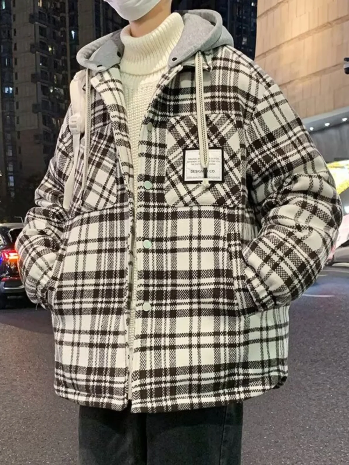 Thiened Large Size Men's Woolen Jaet Autumn Winter Hooded Casual Plaid irt for Teenagers And Adults Spring Autumn Wear
Thiened Large Size Men's Woolen Jaet Autumn Winter Hooded Casual Plaid irt for Teenagers And Adults Spring Autumn Wear