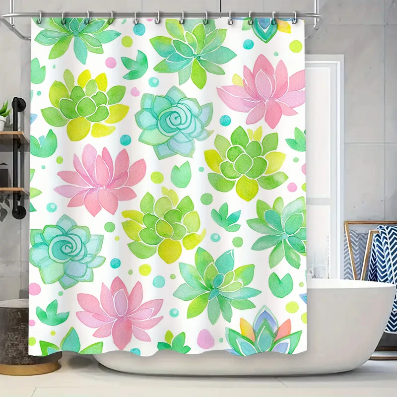 Занавеска для душа с красочным сочным принтом, водонепроницаемая ткань с крючками для украшения ванной комнаты, простая установка в домашней ванной комнате
Занавеска для душа с красочным сочным принтом, водонепроницаемая ткань с крючками для украшения ванной комнаты, простая установка в домашней ванной комнате