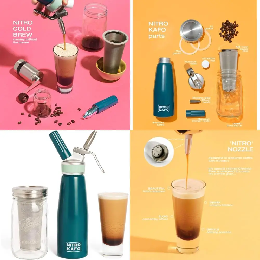 Алюминиевая кофемашина Nitro холодного заваривания на 1 л с насадкой нитро-диффузором и баночкой Mason
Алюминиевая кофемашина Nitro холодного заваривания на 1 л с насадкой нитро-диффузором и баночкой Mason