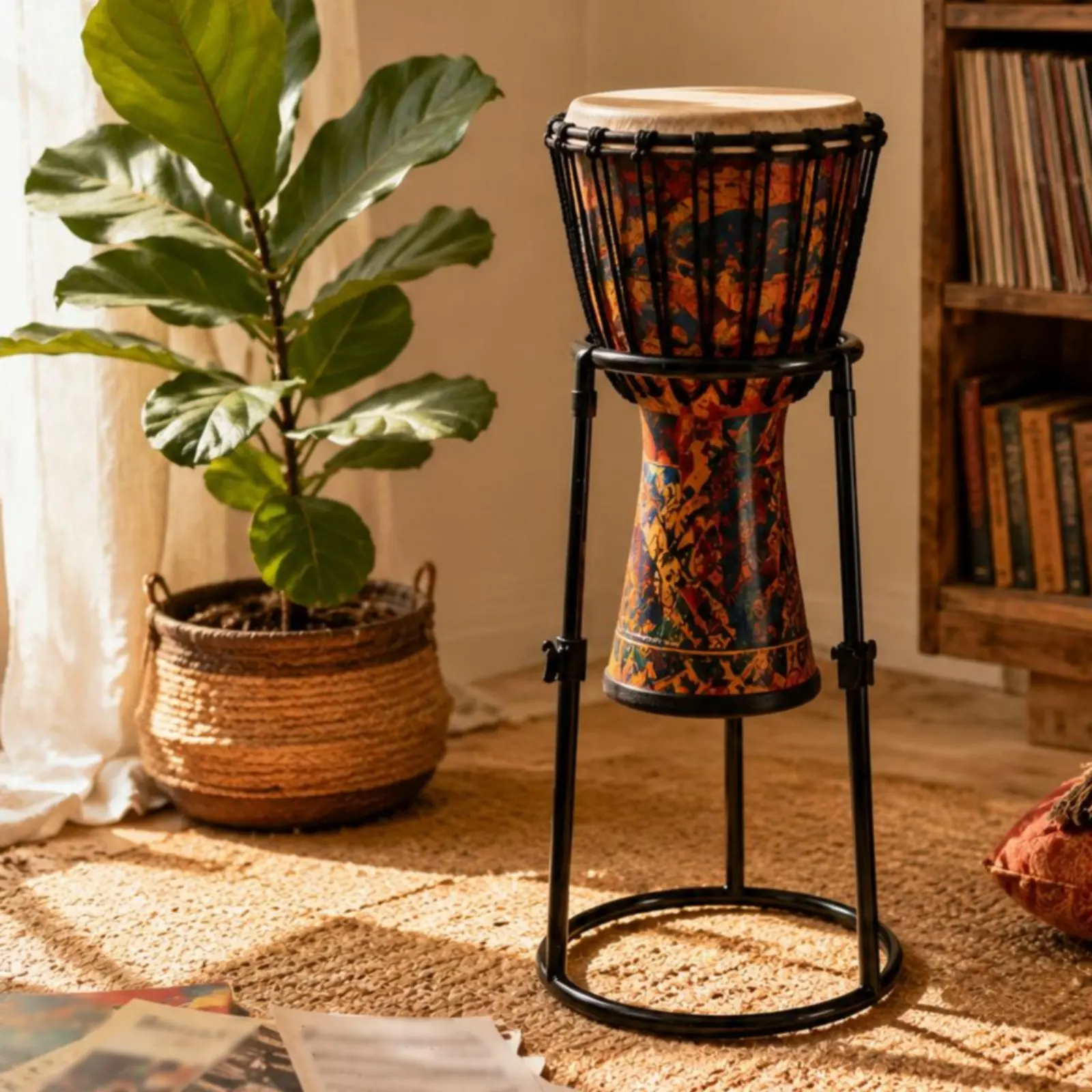 African Drum Stand Stable Support Djembe Stand Music Accessory Easy to Set up for Practice, Performance
African Drum Stand Stable Support Djembe Stand Music Accessory Easy to Set up for Practice, Performance