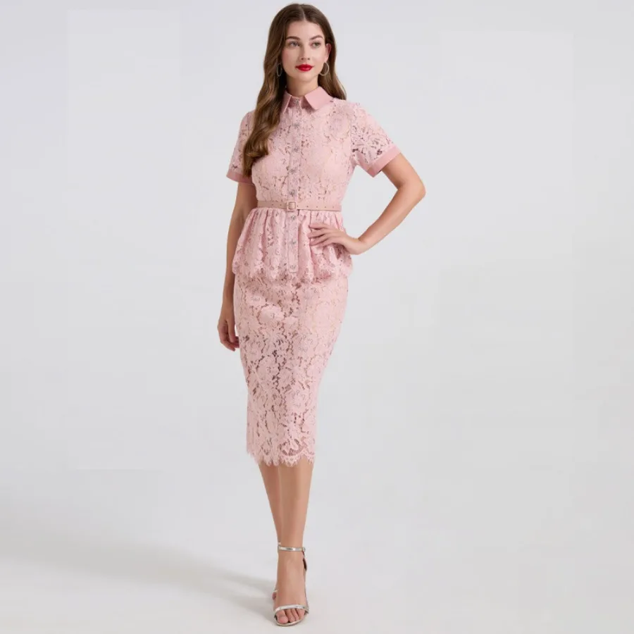 【New style】Real shot of European and American brands high-end elastic lace ruffled dress temperament slim high-rise diamond-emb
【New style】Real shot of European and American brands high-end elastic lace ruffled dress temperament slim high-rise diamond-emb
