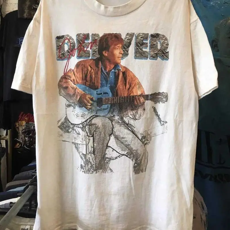 Vtg John Denver Music Lover Cotton White Full Size T Shirt
Vtg John Denver Music Lover Cotton White Full Size T Shirt